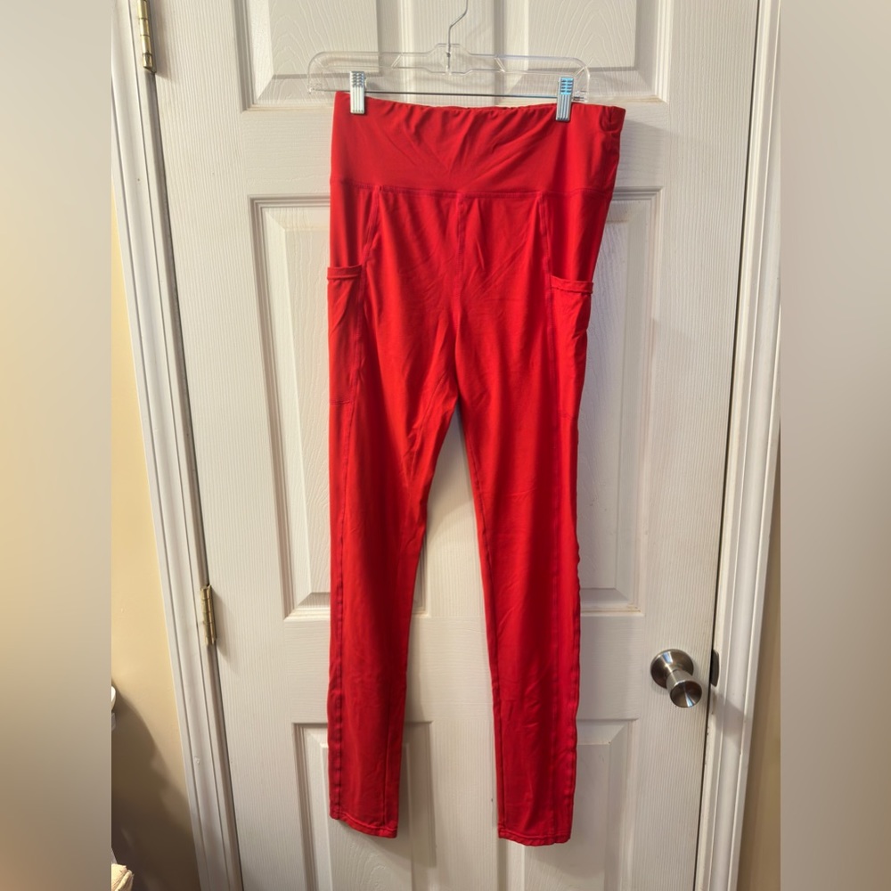 Red work out pants